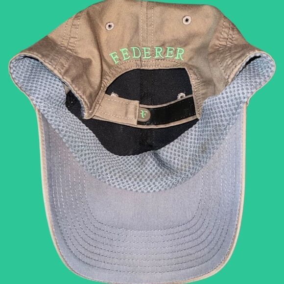 Nike Dri Fit Roger Federer RF Legacy 91 Tennis Cap Brown Green Adjustable Hat - Picture 4 of 6